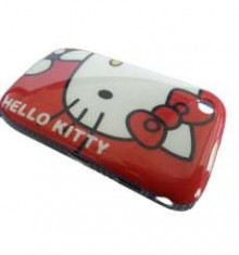 Husa Blackberry Curve 8520 din Plastic Model Hello Kitty Culoare Rosie foto