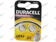 Baterie LR43, R1142, alcalina, 1,5V, Duracell-050322 foto