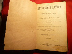 Xenophon C.Gheorghiu - Anthologie Latina - Ed. Iasi H.Goldner 1893 , vol.I, autograf foto