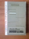 J EMINESCU SI INDIA - Amita Bhose, 1978, Alta editura
