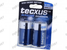 Baterie D, R20, alcalina, 1,5V, Tecxus-050317 foto