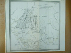 Harta teatrului de razboi purtat de Napoleon in Italia in 1796 intre raul Mincio si localitatea Adige Paris 1878 foto