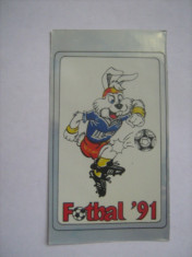 Fotbal 1991 UEFA - stiker foto
