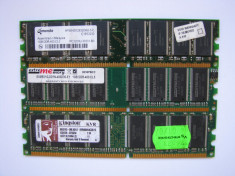 Memorii RAM 1Gb DDR1 400Mhz. Diverse marci. Testate fara probleme. foto
