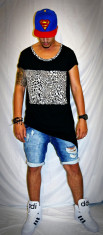 Tricou asimetric zara swag animal print 2014 foto