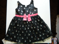 Rochita, rochie pentru fetite, cu lebede, marca H&amp;amp;amp;amp;M, marimea 2-4 ani, pentru 98 cm, elaganta, cu tul foto