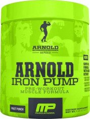 MusclePharm Arnold Schwarzenegger Series Iron Pump - Pre-workout pudra concentrat fara creatina, cu oxid nitric - 30 de serviri foto