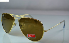 Ochelari Ray Ban 3025 model AVIATOR cu lentila MARO si rama AURIE foto