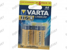 Baterie AA, LR6, alcalina, 1,5V, Varta Longlife-050348 foto