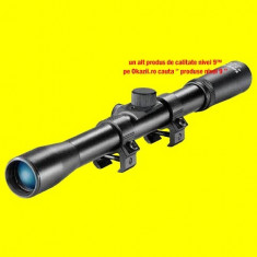 RIFLE SCOPE - Luneta 4X20 din METAL + SUPORT PRINDERE + GRADATII pentru pusca airsoft arma cu aer comprimat foto