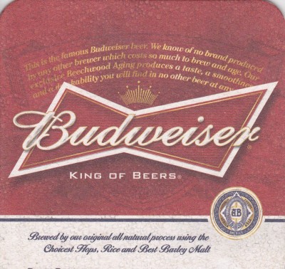 Suport de pahar / Biscuite BUDWEISER foto