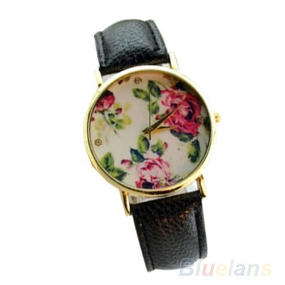 Ceas dama GENEVA curea piele neagra + cutie cadou + expediere gratuita Posta Fan Courier - sell by PHONICA foto