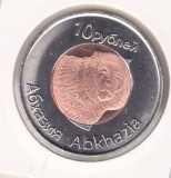 bnk mnd Abkhazia 10 ruble 2013 unc , fauna , bimetal