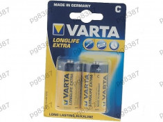 Baterie C, R14, alcalina, 1,5V, Varta Longlife - 050361 foto