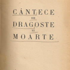 Adrian Maniu - Cantece de dragoste si moarte - 1935