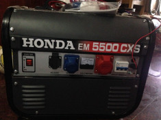Vand generator profesional curent electric HONDA EM 5500 CXS EM5500 trifazic monofazic 5.5kw nou nefolosit 9.5 cai putere foto