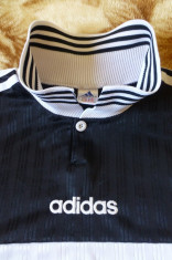 Tricou Adidas Made in England; marime XL: 60 cm bust, 68 cm lungime; ca nou foto