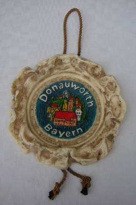 Decoratiune din ceara inscriptionata Donauworth Bayern foto