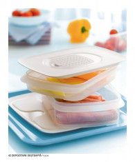 Vas Superfrig plat 700 ml + capac Condens Control TUPPERWARE - capac etans - DEPOZITARE - FRIGIDER - 2+1 gratis toate produsele la pret fix foto