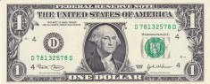Bancnota Statele Unite ale Americii 1 Dolar 2003 (D = Districtul Cleveland) P515 foto
