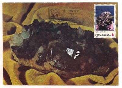 ilustrata maxima-TETRAEDRITE-Mineral din colectia muzeului din Cluj Napoca foto