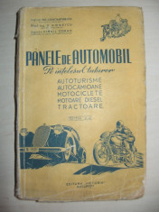 PANELE DE AUTOMOBIL PE INTELESUL TUTUROR- AUTOTURISME,AUTOCAMIOANE,MOTOCICLETE,MOTOARE DIESEL, TRACTOARE // ILUSTRATA, CCA 1935 foto