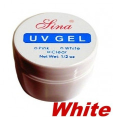 Gel UV Sina pentru constructie unghii Alb / white foto