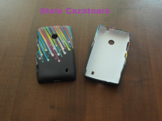 Livrare gratuita! Husa termorezistenta silicon-gel TPU Stele Cazatoare pentru Nokia Lumia 520, calitate foto