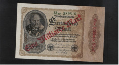 [ Y ] - Germania 1000 mark 15 Decembrie 1922 UNC - supratipar &amp;quot;1 miliard&amp;quot; !!! foto
