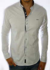 Camasa/Camasi - Zara Men -slim fit-casual-cambrata-eleganta Alb foto