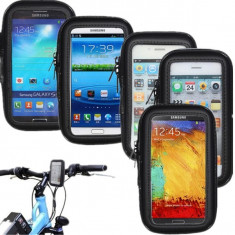 Suport bicicleta sau moto impermeabil Samsung Galaxy S3 Mini i8190 + folie foto