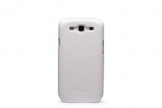 Husa / toc protectie spate / back cover piele Samsung Galaxy S3, alb foto