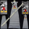 ROCHIE LUNGA IMPRIMEU SUPRADIMENSIONAT MICKEY MOUSE DUNGI ORIZONTALE ALBE MATE NEGRE SEMITRANSPARENTE COLECTIE NOUA ROCHII MAXI, M, S, Bumbac