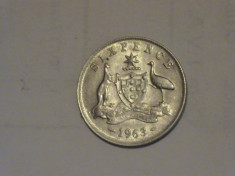 6 pence argint Australia 1963 foto