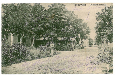 917 - TARGOVISTE, Dambovita, unitatea militara - old PC, CENSOR - used - 1917 foto