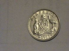 6 pence argint Australia 1962 foto