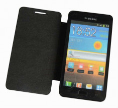 Husa Toc Flip Piele Eco SAMSUNG GALAXY S2 PLUS I9105P / S2 I9100 --Model Clapeta + Folie Protectie Display foto