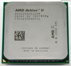 PROCESOR DUAL CORE AMD ATHLON 2 2200 SOCKET AM3 PASTA TERMO CADOU + GARANTIE 6 LUNI foto