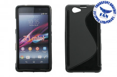 Husa Silicon Sony Xperia Z1 Compact Negru (Fan Courier gratuit) foto