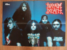 poster NAPALM DEATH - METAL HAMMER , dimensiuni 56/41 cm, stare buna foto