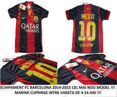 Echipament sportiv Nike Fc Barcelona Messi 4-14 ani compleu barcelona tricou Barcelona echipamente sportive copii Model 2013-2014 Curier 15 Ron foto