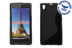 Husa Silicon Sony Xperia Z1 Negru (Fan Courier gratuit) foto