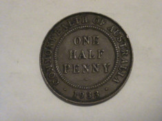 Half Penny Australia 1933 foto