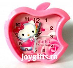 Ceas de birou cu alarma pentru copii cu Hello Kitty foto