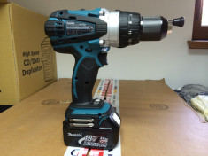 Makita DHP458 18V Masina de gaurit cu percutie insurubat cu acumulator original Makita BL1830 3Ah foto