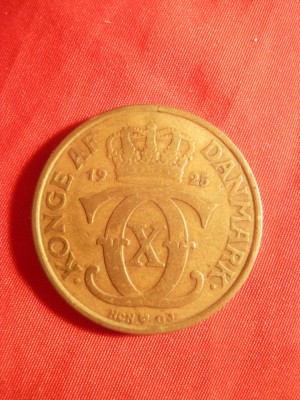 Moneda 2 Koroane 1925 Danemarca ,bronz ,cal.F.Buna foto