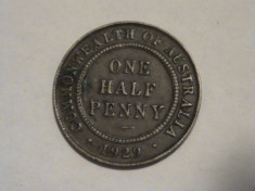 Half Penny Australia 1929 foto