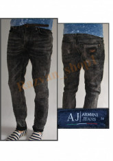 Blugi Armani Jeans - de vara decolorati - Culoare Gri - Masuri: 33, 34 - Editie noua de vara Italy foto