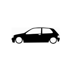 STICKER - Silueta Renault Clio MK1 3d / COD - SILUETE_030 / ORICE CULOARE / ORICE STICKER LA COMANDA