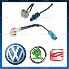 Adaptor antena radio 2 in 1 FAKRA pentru VW RCD RNS 510 (lungime ~10cm) foto